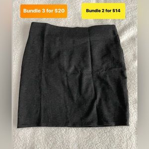 Dark Gray Ann Taylor LOFT Bodycon Stretch Mini Skirt